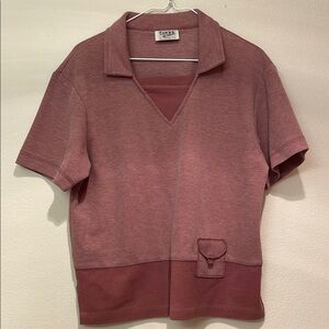 Vintage Maroon Short Sleeve Polo Shirt